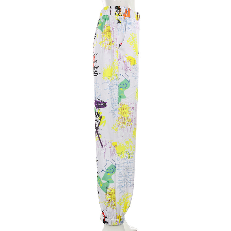 Graffiti Baggy Cargo Pants Joggers