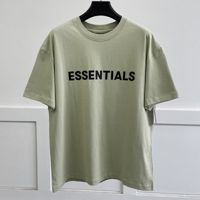 ESSENTIALS Double Thread Chest Letter High Street Short Sleeve T shirt