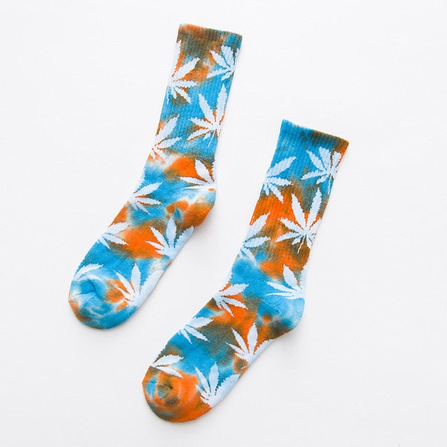 Maple Leaves Men Colorful Cotton Socks