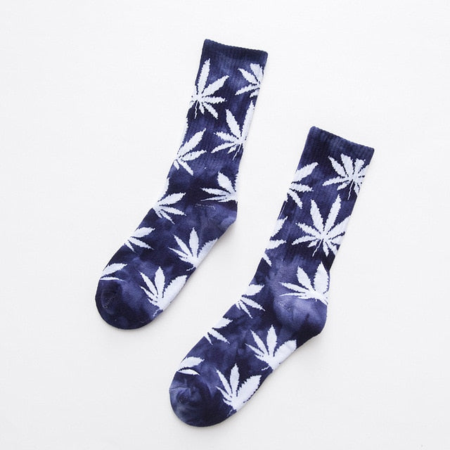 Maple Leaves Men Colorful Cotton Socks