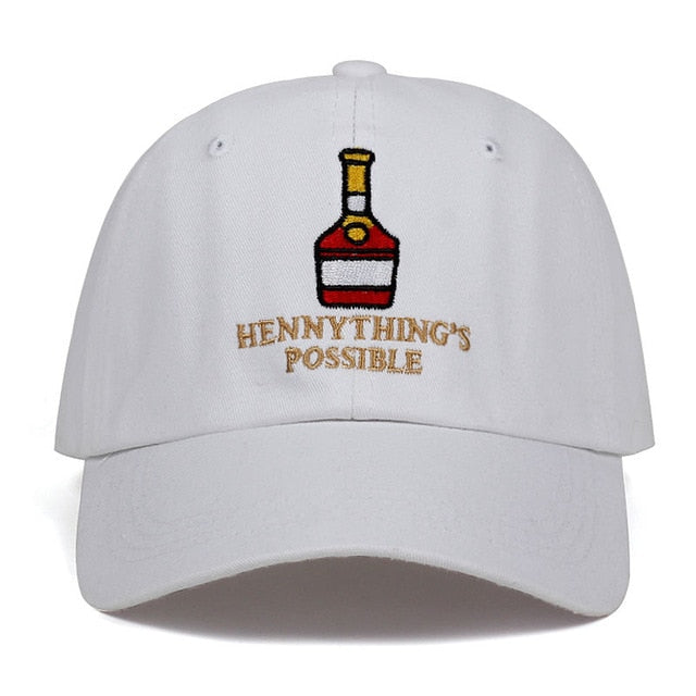 Hennythings Possible bottle embroidery Baseball Cap adjustable snapback