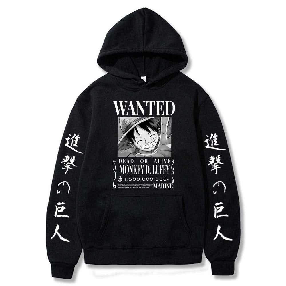 Luffy Hoodie Anime Attack Giant Hoodie Fleece Pullover Sweatshirt