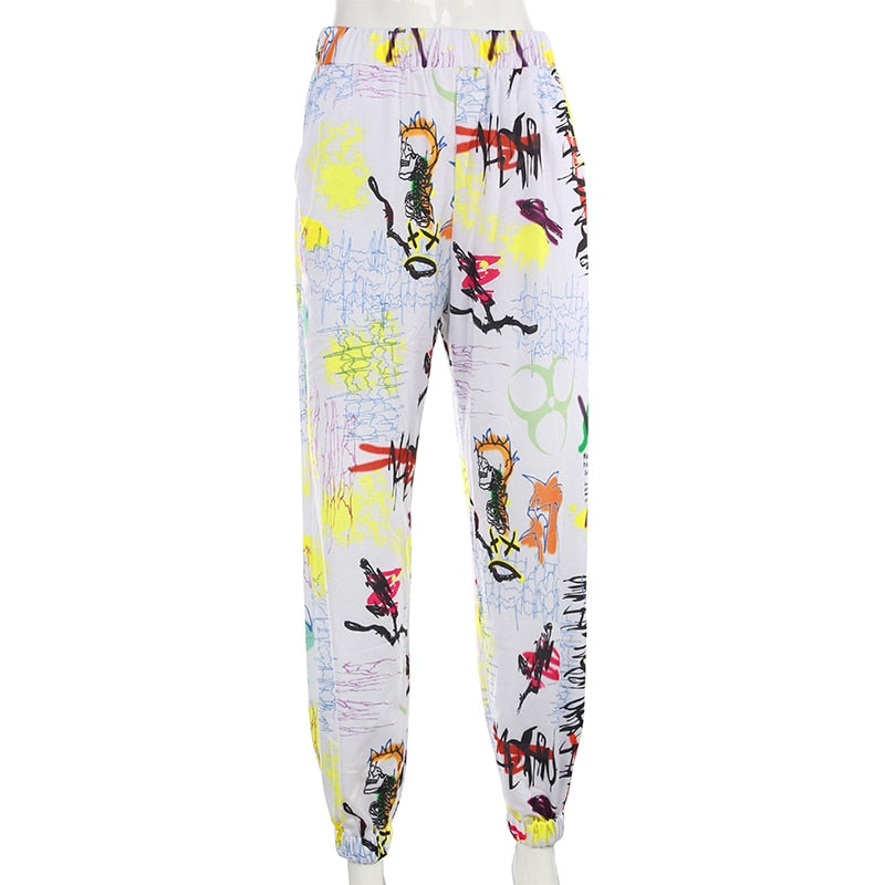 Graffiti Baggy Cargo Pants Joggers