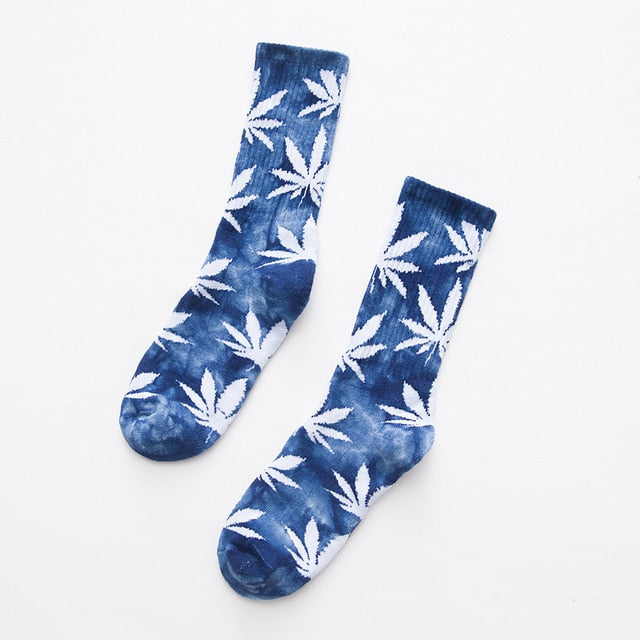 Maple Leaves Men Colorful Cotton Socks