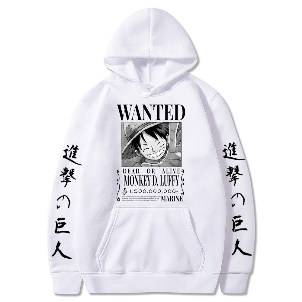 Luffy Hoodie Anime Attack Giant Hoodie Fleece Pullover Sweatshirt