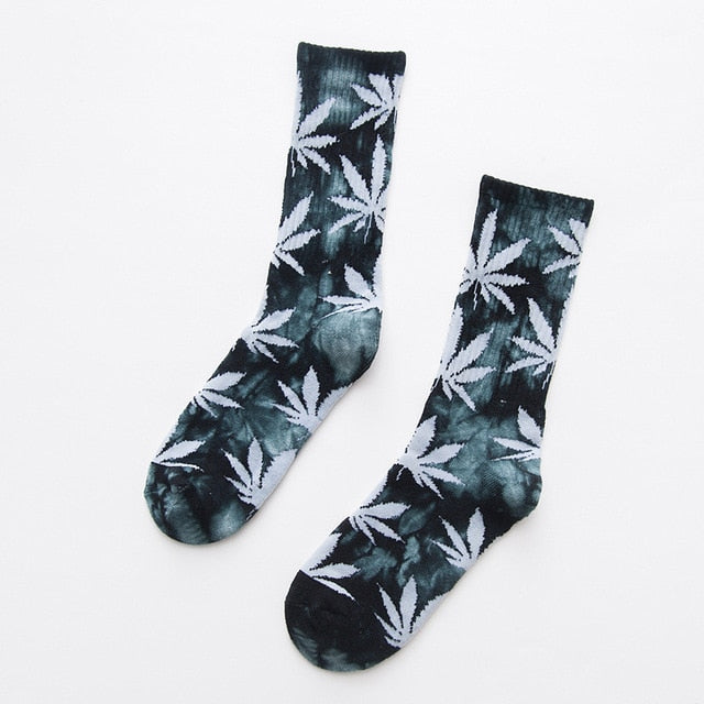 Maple Leaves Men Colorful Cotton Socks