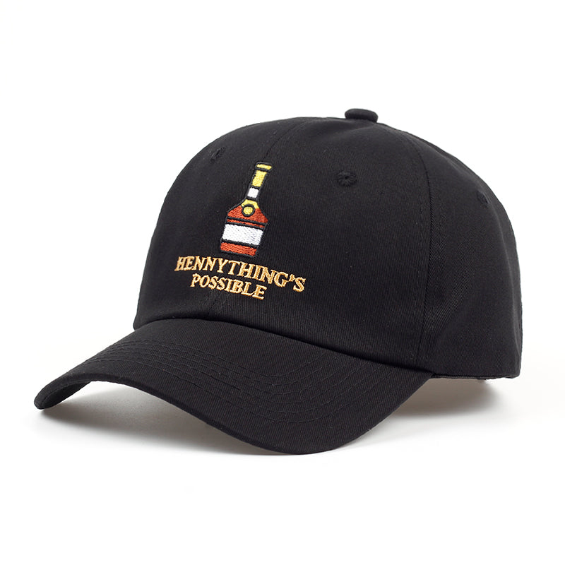 Hennythings Possible bottle embroidery Baseball Cap adjustable snapback