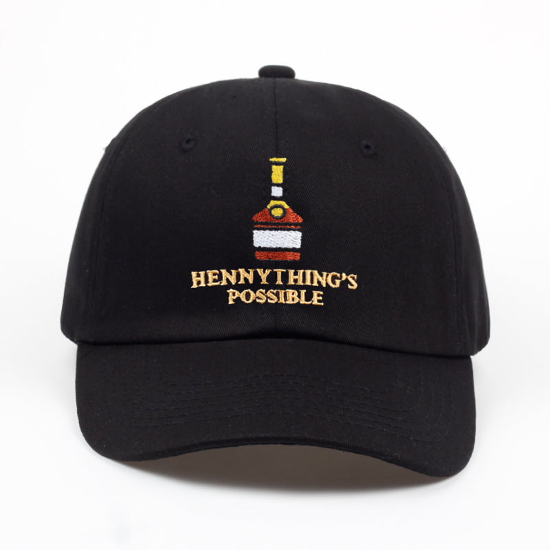 Hennythings Possible bottle embroidery Baseball Cap adjustable snapback