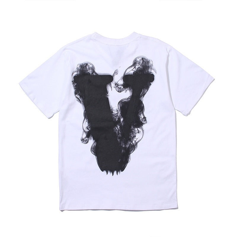 Vlone No Smoking19SS New T-shirt Loose Fashion Brand Short Sleeve T-shirt for Men and Women Couples