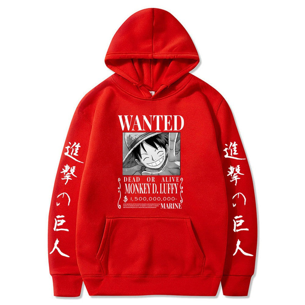 Luffy Hoodie Anime Attack Giant Hoodie Fleece Pullover Sweatshirt