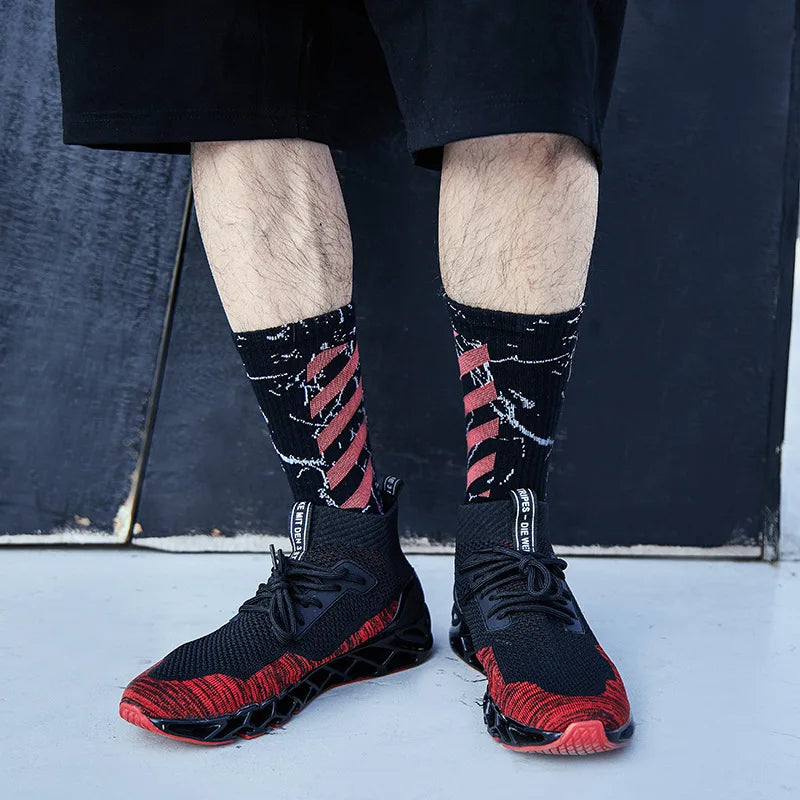 Harajuku Men's Socks Crew Cotton